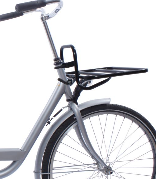 Vorderradgepäckträger Steco Transport 45x30cm mit Steuersatzhalterung - matt schwarz