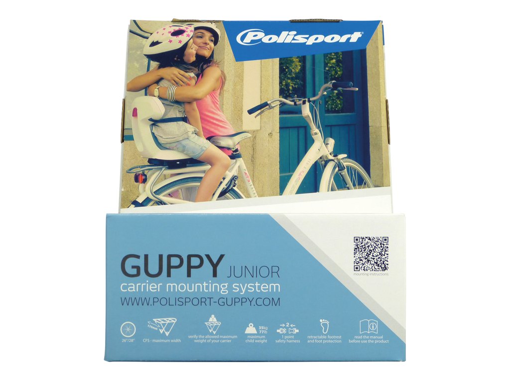 Polisport Rücksitz Guppy Junior hell/dunkelgrau