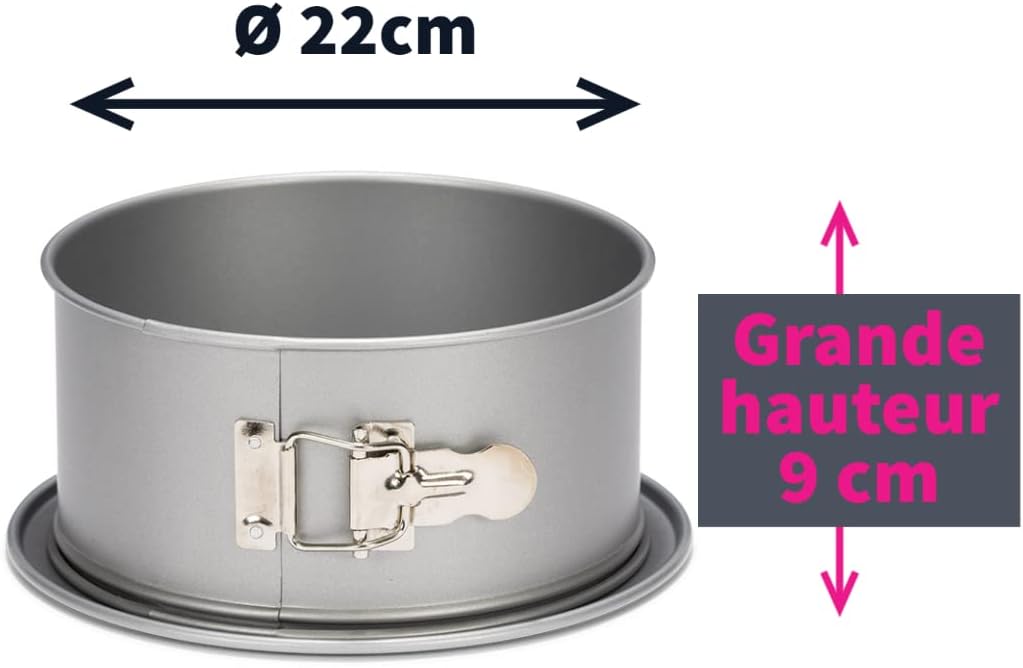 Patisse Silver-Top Deep Spring Form Pan 22 cm, Non-stick Multi Colour, 8 5/8"