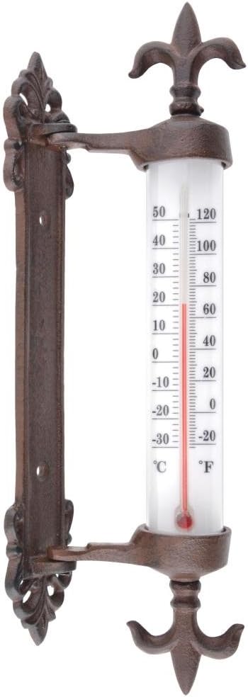 Esschert Design TH84 Cast Iron Window Frame Thermometer