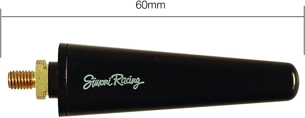 Simoni Racing Aluminium 'Real' Antenne Spezial M6 - Schwarz - Länge 6cm - passend für Alfa/Fiat/Lancia