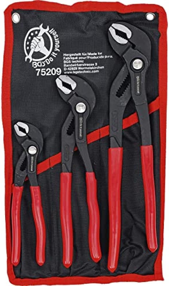 BGS DIY 75209 | Water pump pliers set | 175 / 240 / 300 mm | 3 pcs.