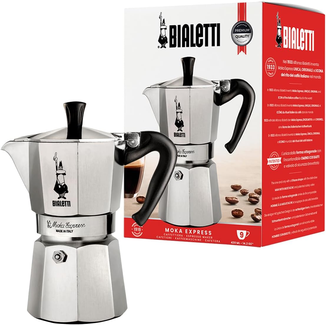 Bialetti Moka Express 9 cups espresso maker