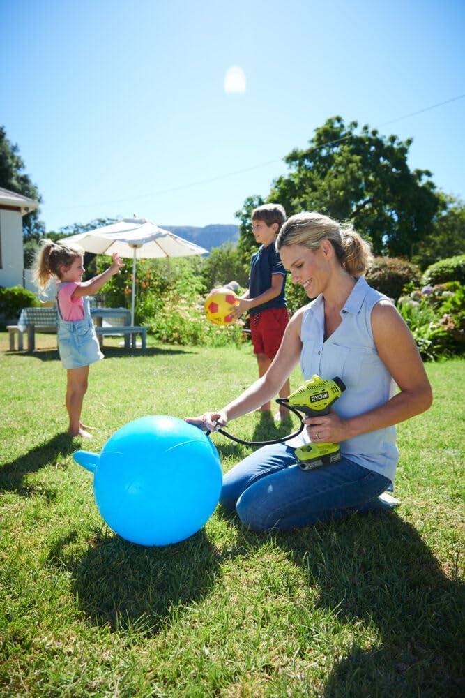 Ryobi R18PI-0 18V ONE+ Cordless High Pressure Inflator (Body Only), Grey