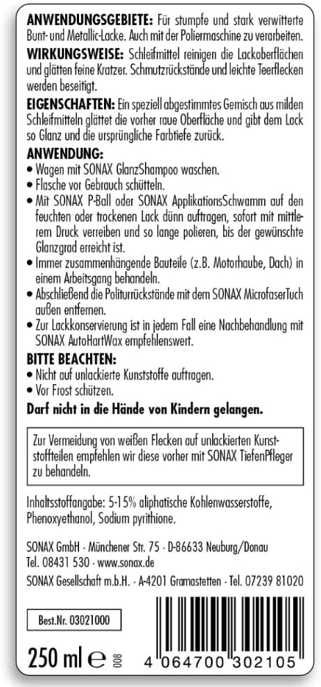 Sonax LackReiniger 250ml