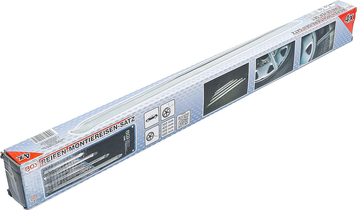 BGS 1548 | Reifen-Montiereisen-Satz | 300 - 400 - 500 - 600 mm | 4-tlg, Silber/Schwarz