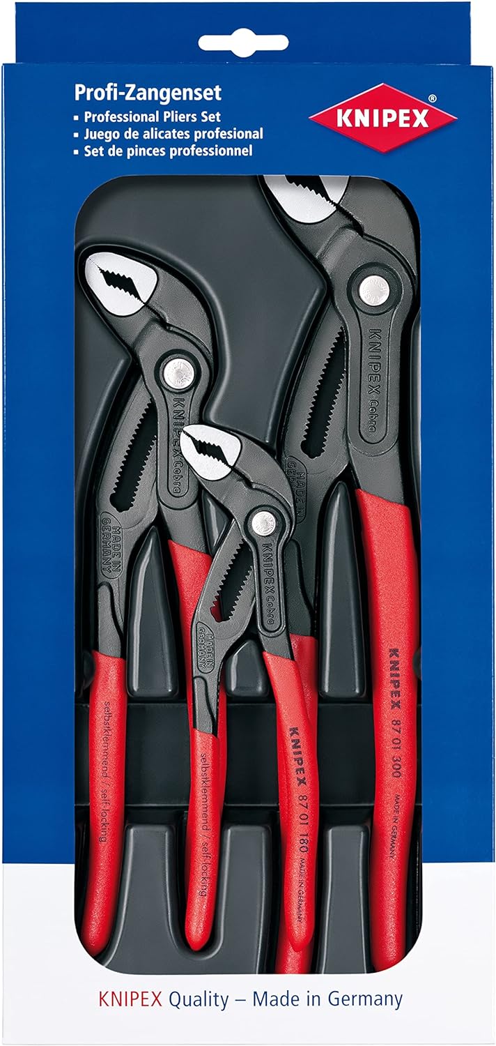 Knipex 00 20 09 V02 "Cobra" Pliers Set (3 Piece)