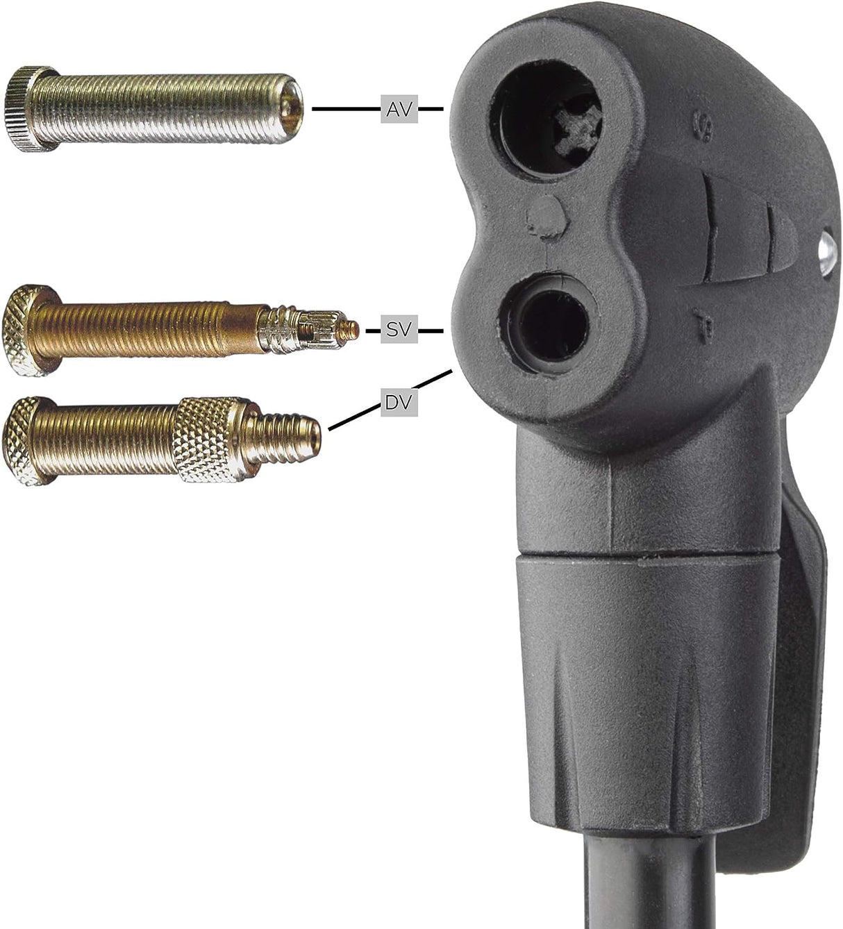 Hochdruck-Standpumpe mit Manometer Beto Dualhead - Stahl - Titan/Grau