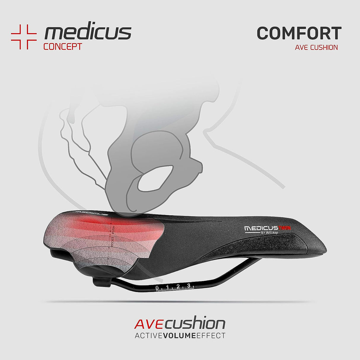 Sattel Wittkop Twin Medicus 1.0 - Herren Trekking - Gel