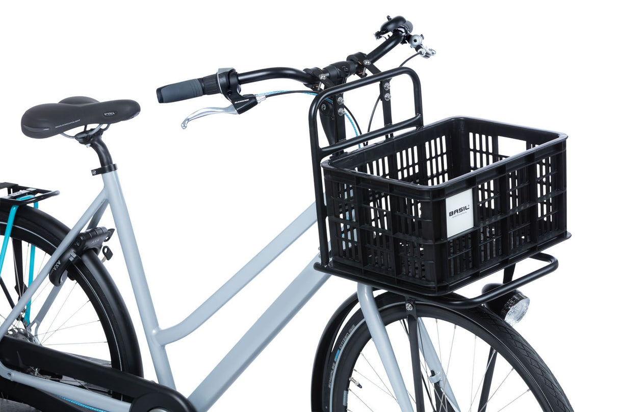 Recycelte Fahrradkiste Basil Crate MIK S 17,5 Liter 29 x 39 x 20 cm - schwarz