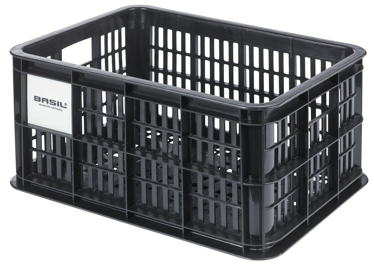 Recycelte Fahrradkiste Basil Crate MIK S 17,5 Liter 29 x 39 x 20 cm - schwarz