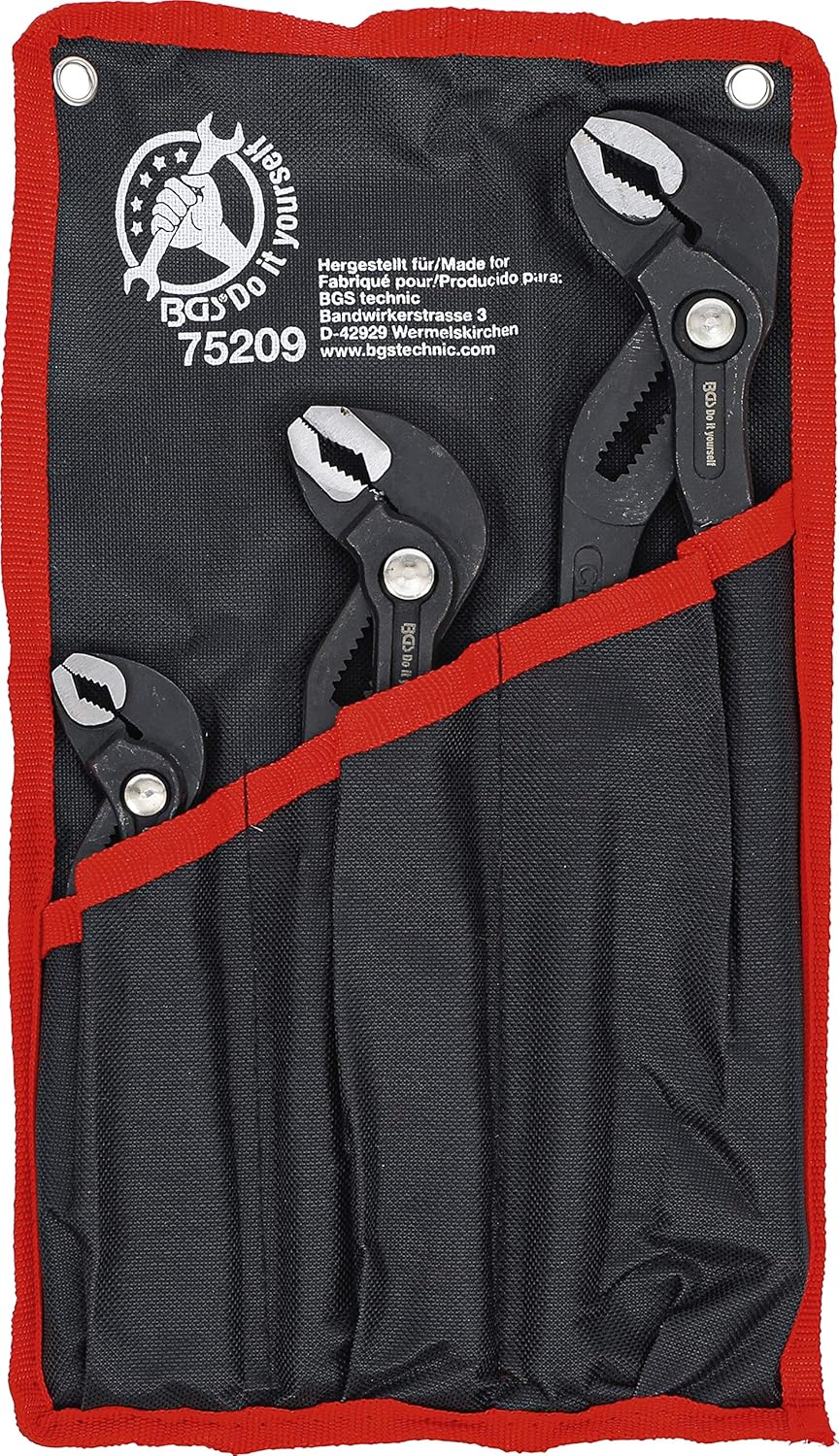 BGS DIY 75209 | Water pump pliers set | 175 / 240 / 300 mm | 3 pcs.