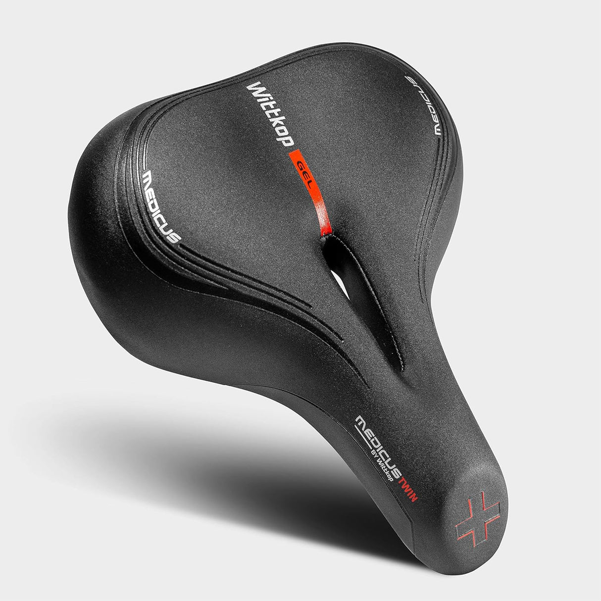 WITTKOP Fahrradsattel Twin Medicus 3.0 - city trekking - Gel, Schwarz