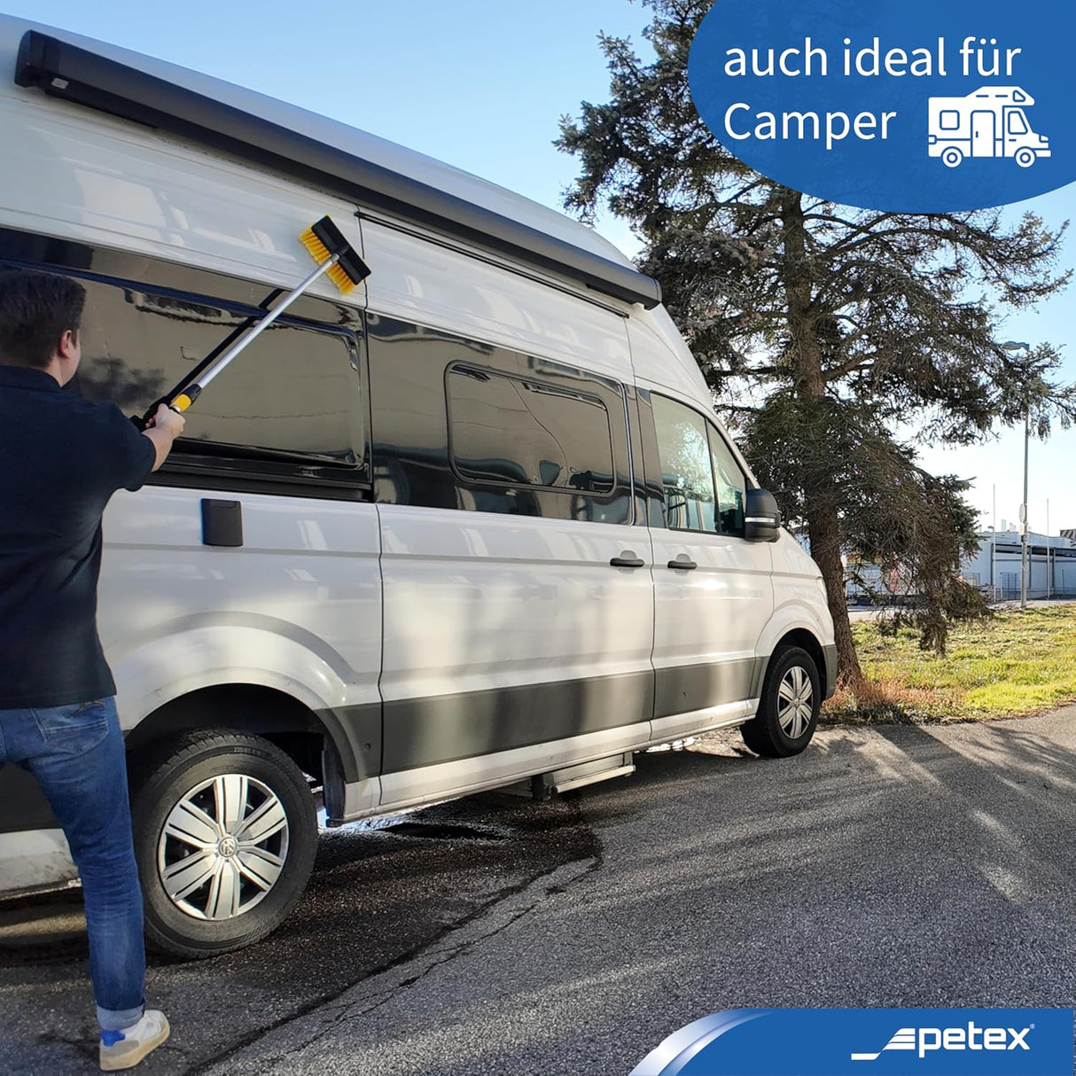 Petex Teleskop-Waschbürste Gelb 109 - 165 cm