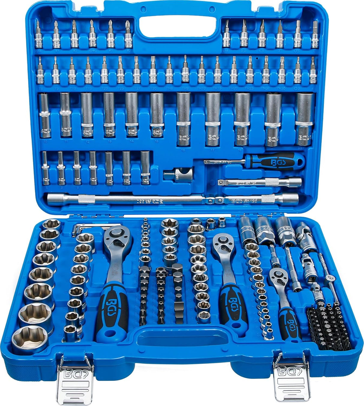 BGS Technic 2292 | Steckschlüssel-Satz Wellenprofil | 192-tlg. | Antrieb 6,3 mm (1/4") / 10 mm (3/8") / 12,5 mm (1/2") | inkl. Koffer