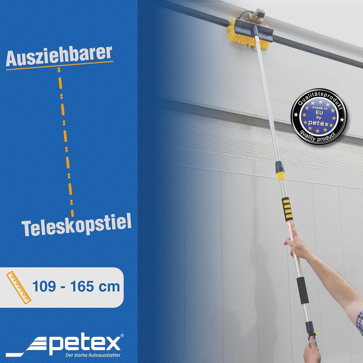 Petex Teleskop-Waschbürste Gelb 109 - 165 cm