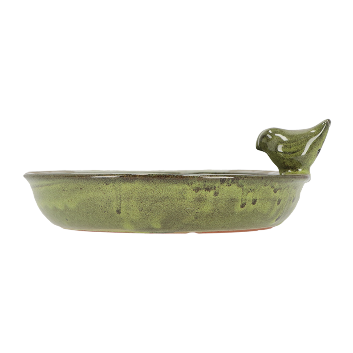 Esschert Design FB489, Green Bird Bath Ceramic Round