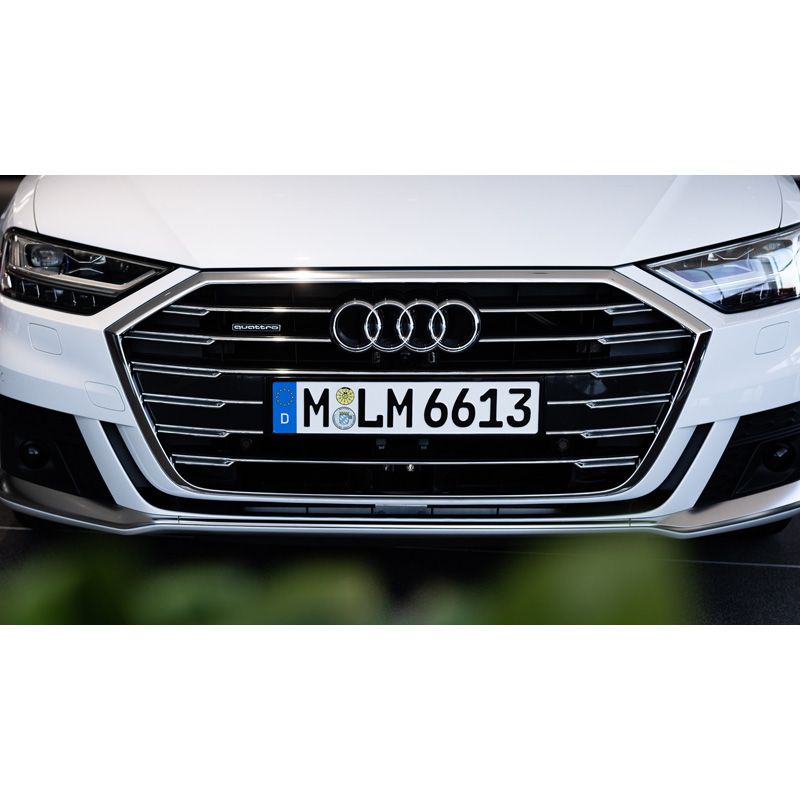 Set Premium Kunststoff Kennzeichenhalter 52,7x12,3cm - Typ Mono - Schwarz - 2 Stück