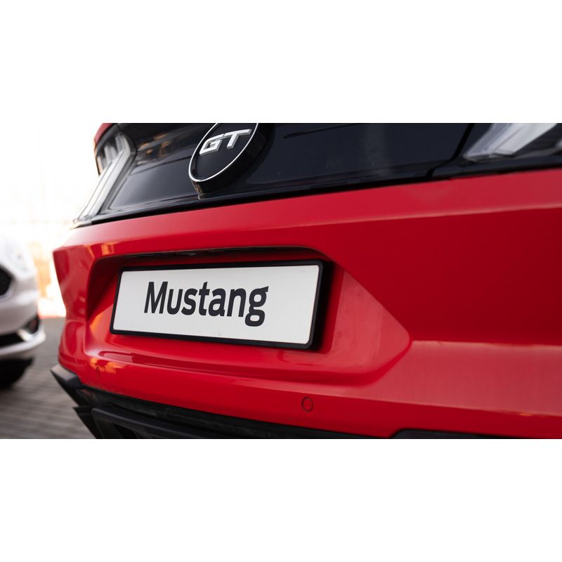 Set Premium Kunststoff Kennzeichenhalter 52,7x12,3cm - Typ Mono - Schwarz - 2 Stück