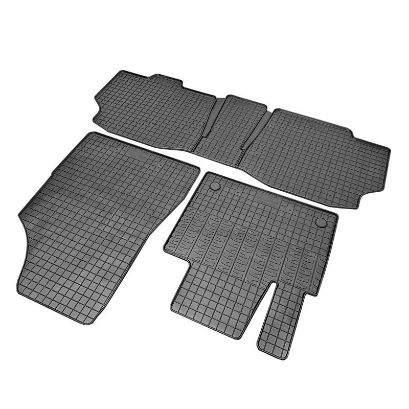 Gummifußmatten-Set passend für Mercedes Citan Tourer / T-Klasse MPV (W420) & Renault Kangoo III MPV & Nissan Townstar MPV 2021- (5-teilig + Befestigungssystem)