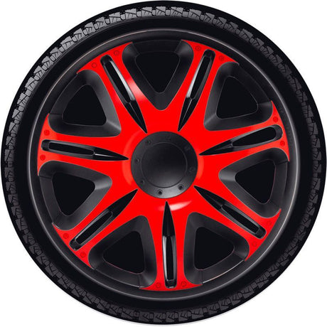Set J-Tec wheel covers Nascar 15-inch black/red