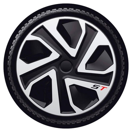 Set J-Tec wheel covers ST 15-inch silver/black