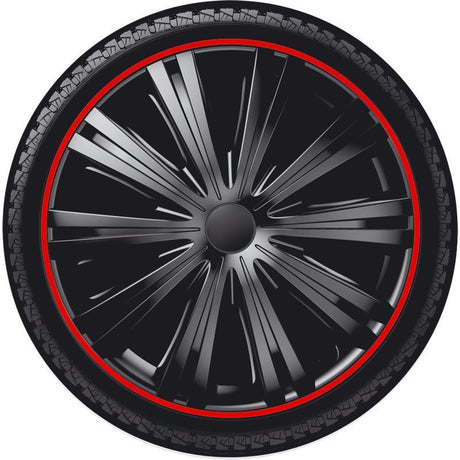 Set wheel covers Giga R 16-inch black/red
