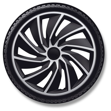 Set wheel covers Turbo Van 17-inch silver/black (spherical)