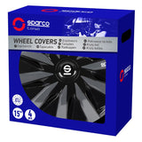 Set Sparco wheel covers Lazio 14-inch black/grey