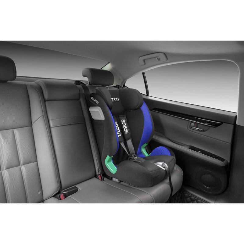 Sparco Kindersitz SK5000I (Isofix) Schwarz/Blau i-Size 76-150cm (ECE-R129/03)