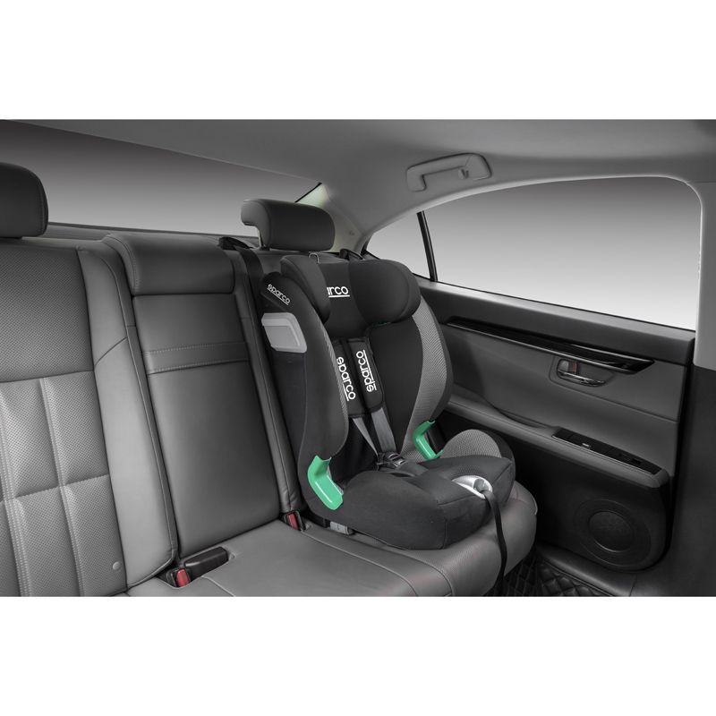 Sparco Kindersitz SK5000I (Isofix) Schwarz/Grau i-Size 76-150cm (ECE-R129/03)
