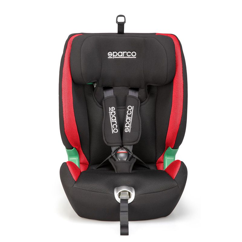 Sparco Kindersitz SK5000I (Isofix) Schwarz/Rot i-Size 76-150cm (ECE-R129/03)