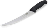 Victorinox Fibrox 8-Inch Curved Breaking Knife, Black - Swiss Made Butcher Knife, High Carbon Stainless Steel, Non-Slip Fibrox Pro Handle
