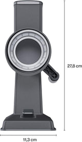Zyliss Rotary Cheese Grater, Aluminium, 3 Steel Drum Blades, Cheese, Vegetable, Chocolate, Nut, Fruit Grater with Handle, Non-Slip Suction Foot and Table Clamp, 5 Year Guarantee