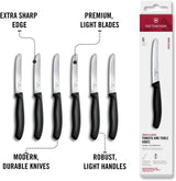 Victorinox Swiss Classic Tomato and Table Knife Set for Everyday Family Dining Serrated Blade in Black, Set of 6 GRAB LIST OF AMAZON SELLERS asinzen