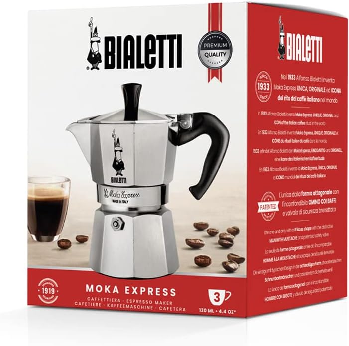 Bialetti Moka Express 3 cups of espresso maker