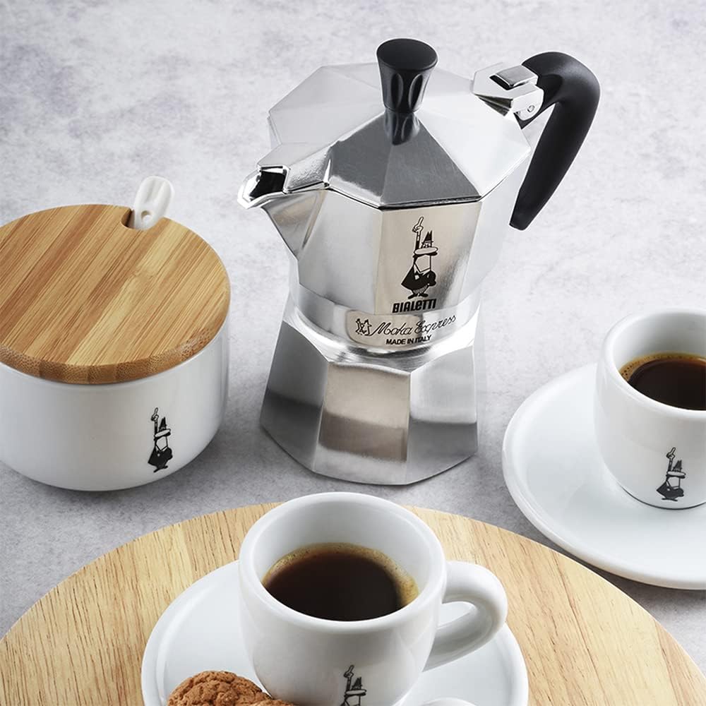 Bialetti Moka Express 18 cups: Iconic Stovetop Espresso Maker, Makes Real Italian Coffee, Moka Pot 18 Cups (27 Oz - 810 Ml), Aluminium, Silver