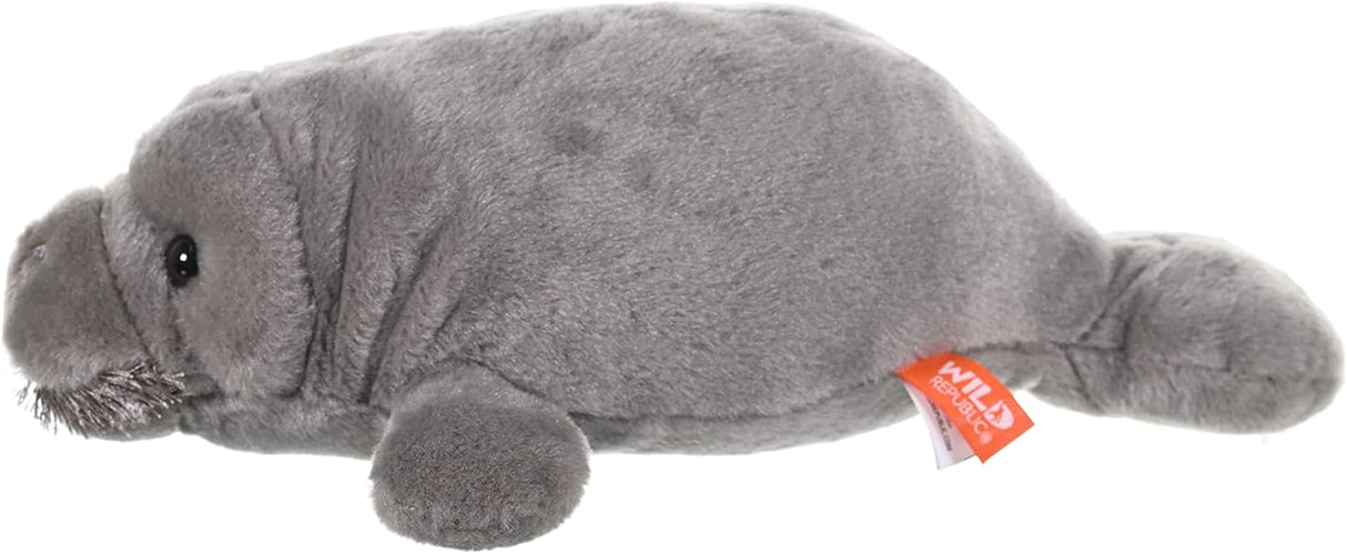 Wild Republic Manatee Plush, Stuffed Animal, Plush Toy, Gifts for Kids, Cuddlekins 10 Inches