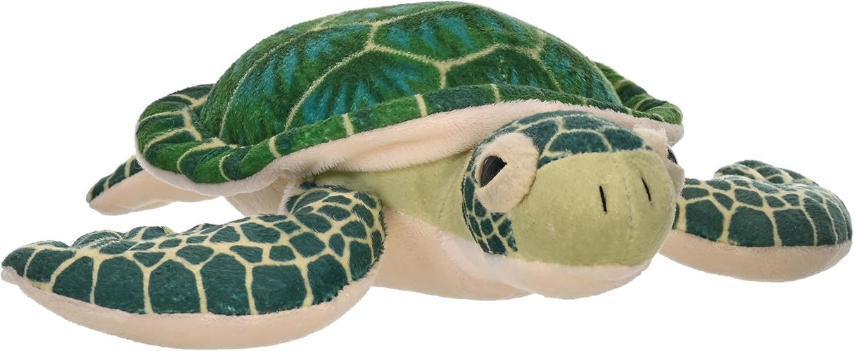 Wild Republic Sea Turtle Plush, Stuffed Animal, Plush Toy, Gifts for Kids, Cuddlekins, Green 8 Inches