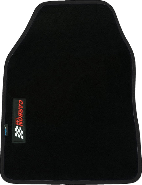 PETEX Carbon Universal Car Floor Mats, 4-Piece Set, Black – Non-Slip, Durable, Easy Fit for Cars, Vans