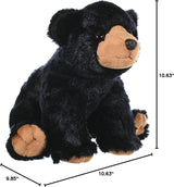 Wild Republic Black Bear Plush, Stuffed Animal, Plush Toy, Gifts for Kids, Cuddlekins 12 Inches