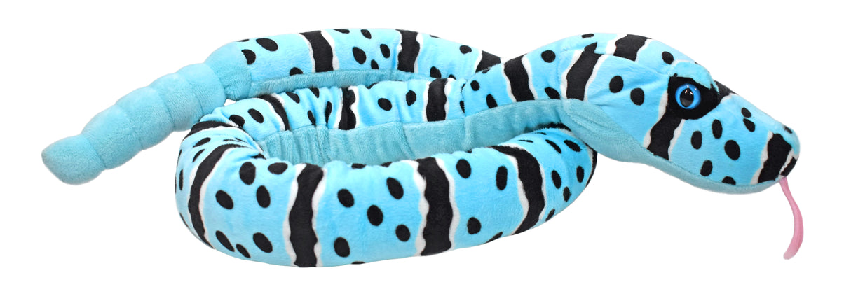Wild Republic Snake Plush, Stuffed Animal, Plush Toy, Gifts for Kids, Blue Rock Rattlesnake, 54 inches