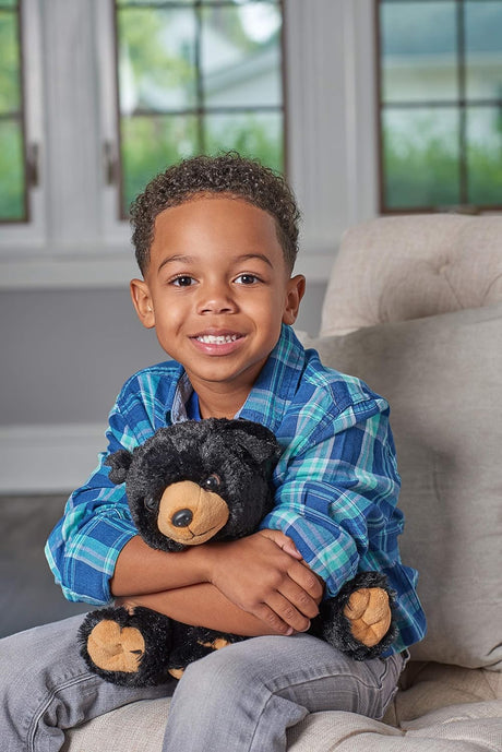 Wild Republic Black Bear Plush, Stuffed Animal, Plush Toy, Gifts for Kids, Cuddlekins 12 Inches