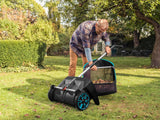 GARDENA (03565) Lawn and Leaf Collector, Durable and Easy to Manuever Push Lawn and Leaf Sweeper with Large Capacity 3.2 cu. ft. Mesh Collection Hopper Bag