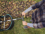 GARDENA (03565) Lawn and Leaf Collector, Durable and Easy to Manuever Push Lawn and Leaf Sweeper with Large Capacity 3.2 cu. ft. Mesh Collection Hopper Bag