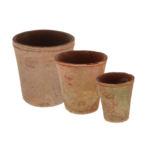 Esschert Design AT01 Aged Terracotta Round Pots (Set of 3)