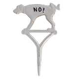 Esschert Design Dog sign peeing "No!" white