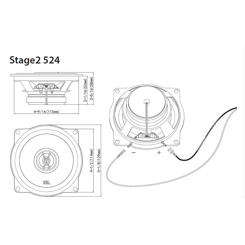JBL Stage 2 524 5,25'' (13cm) Lautsprecherset 