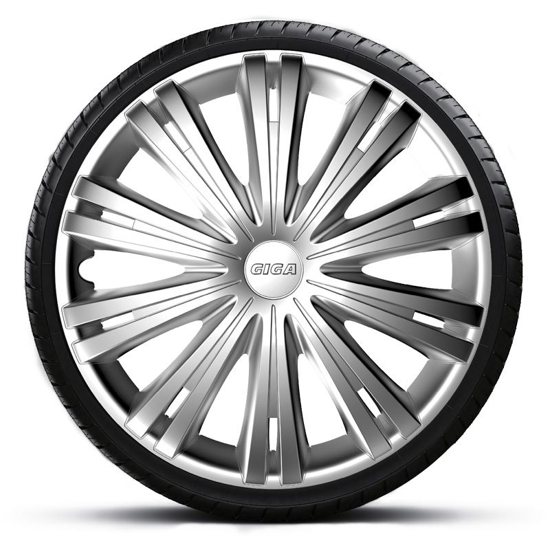 Giga Wheel Covers 15 Inch Silver - Set of 4 Pieces
